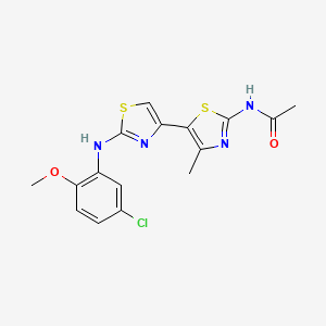 N-{2-[(5-chloro-2-methoxyphenyl)amino]-4'-methyl-4,5'-bi-1,3-thiazol-2'-yl}acetamide