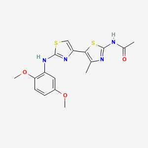 N-{2-[(2,5-dimethoxyphenyl)amino]-4'-methyl-4,5'-bi-1,3-thiazol-2'-yl}acetamide