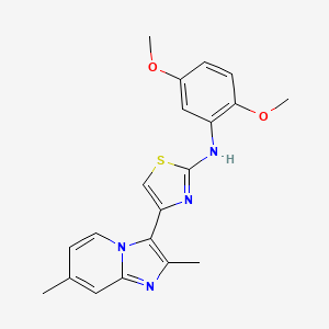 N-(2,5-dimethoxyphenyl)-4-(2,7-dimethylimidazo[1,2-a]pyridin-3-yl)-1,3-thiazol-2-amine