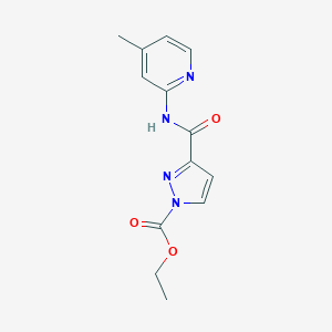 molecular formula C13H14N4O3 B346666 ethyl 3-{[(4-methyl-2-pyridinyl)amino]carbonyl}-1H-pyrazole-1-carboxylate 