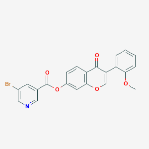 3-(2-methoxyphenyl)-4-oxo-4H-chromen-7-yl 5-bromonicotinate