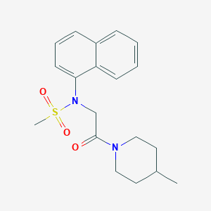 N-[2-(4-methyl-1-piperidinyl)-2-oxoethyl]-N-1-naphthylmethanesulfonamide