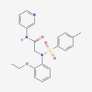 molecular formula C22H23N3O4S B3466689 N~2~-(2-ethoxyphenyl)-N~2~-[(4-methylphenyl)sulfonyl]-N~1~-3-pyridinylglycinamide 