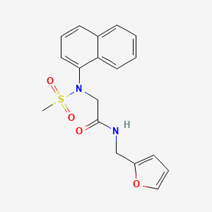 N~1~-(2-furylmethyl)-N~2~-(methylsulfonyl)-N~2~-1-naphthylglycinamide