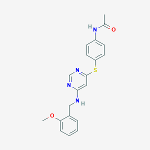 N-[4-[6-[(2-methoxyphenyl)methylamino]pyrimidin-4-yl]sulfanylphenyl]acetamide