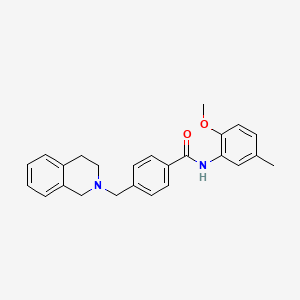 4-(3,4-dihydro-2(1H)-isoquinolinylmethyl)-N-(2-methoxy-5-methylphenyl)benzamide