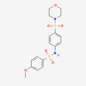 molecular formula C17H20N2O6S2 B3466728 4-methoxy-N-[4-(4-morpholinylsulfonyl)phenyl]benzenesulfonamide 