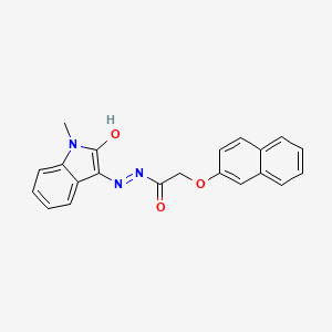 N'-(1-methyl-2-oxo-1,2-dihydro-3H-indol-3-ylidene)-2-(2-naphthyloxy)acetohydrazide