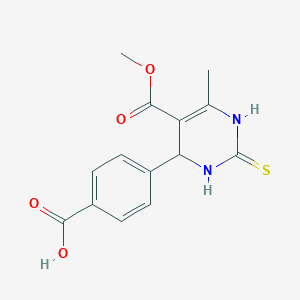 4-[5-(Methoxycarbonyl)-6-methyl-2-thioxo-1,2,3,4-tetrahydropyrimidin-4-yl]benzoic acid