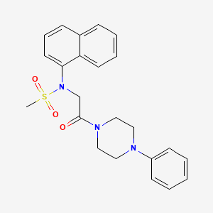 N-1-naphthyl-N-[2-oxo-2-(4-phenyl-1-piperazinyl)ethyl]methanesulfonamide