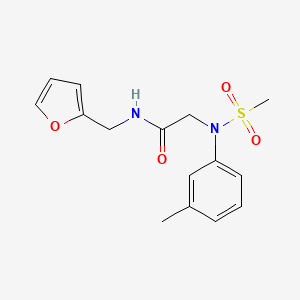 N~1~-(2-furylmethyl)-N~2~-(3-methylphenyl)-N~2~-(methylsulfonyl)glycinamide