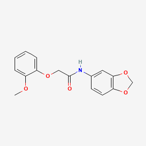 N-1,3-benzodioxol-5-yl-2-(2-methoxyphenoxy)acetamide