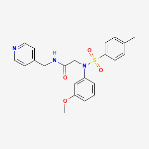 molecular formula C22H23N3O4S B3466781 N~2~-(3-methoxyphenyl)-N~2~-[(4-methylphenyl)sulfonyl]-N~1~-(4-pyridinylmethyl)glycinamide 