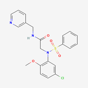 N~2~-(5-chloro-2-methoxyphenyl)-N~2~-(phenylsulfonyl)-N~1~-(3-pyridinylmethyl)glycinamide