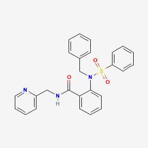 2-[benzyl(phenylsulfonyl)amino]-N-(2-pyridinylmethyl)benzamide