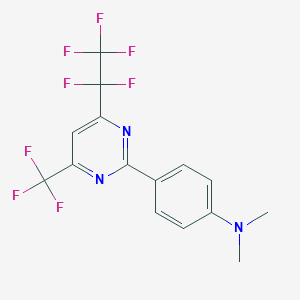 N,N-dimethyl-4-[4-(1,1,2,2,2-pentafluoroethyl)-6-(trifluoromethyl)-2-pyrimidinyl]aniline