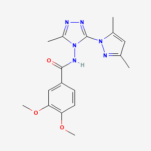 N-[3-(3,5-dimethyl-1H-pyrazol-1-yl)-5-methyl-4H-1,2,4-triazol-4-yl]-3,4-dimethoxybenzamide