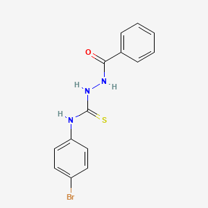 molecular formula C14H12BrN3OS B3466856 2-benzoyl-N-(4-bromophenyl)hydrazinecarbothioamide 