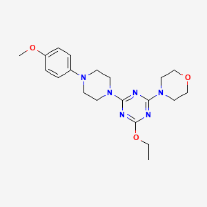 molecular formula C20H28N6O3 B3466876 2-ethoxy-4-[4-(4-methoxyphenyl)-1-piperazinyl]-6-(4-morpholinyl)-1,3,5-triazine 