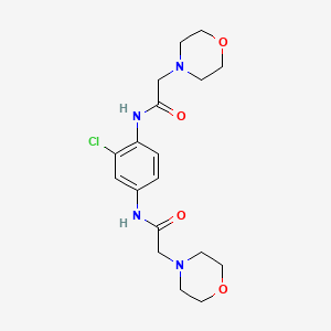 molecular formula C18H25ClN4O4 B3466916 N,N'-(2-chloro-1,4-phenylene)bis[2-(4-morpholinyl)acetamide] 