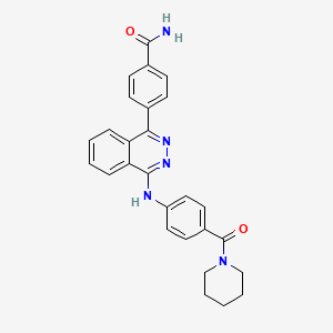 4-(4-{[4-(1-piperidinylcarbonyl)phenyl]amino}-1-phthalazinyl)benzamide