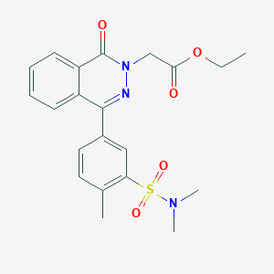 molecular formula C21H23N3O5S B3466932 ethyl [4-{3-[(dimethylamino)sulfonyl]-4-methylphenyl}-1-oxo-2(1H)-phthalazinyl]acetate 