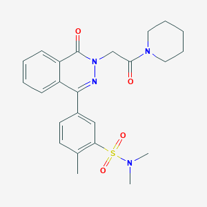 molecular formula C24H28N4O4S B3466936 N,N,2-trimethyl-5-{4-oxo-3-[2-oxo-2-(1-piperidinyl)ethyl]-3,4-dihydro-1-phthalazinyl}benzenesulfonamide 