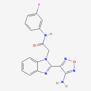 2-[2-(4-amino-1,2,5-oxadiazol-3-yl)-1H-benzimidazol-1-yl]-N-(3-fluorophenyl)acetamide