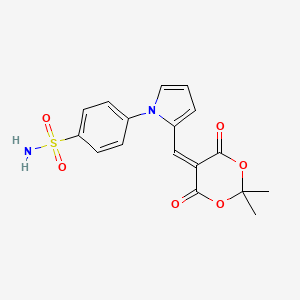 4-{2-[(2,2-dimethyl-4,6-dioxo-1,3-dioxan-5-ylidene)methyl]-1H-pyrrol-1-yl}benzenesulfonamide