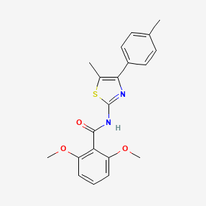 molecular formula C20H20N2O3S B3466984 2,6-dimethoxy-N-[5-methyl-4-(4-methylphenyl)-1,3-thiazol-2-yl]benzamide 