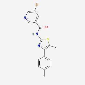 5-bromo-N-[5-methyl-4-(4-methylphenyl)-1,3-thiazol-2-yl]nicotinamide