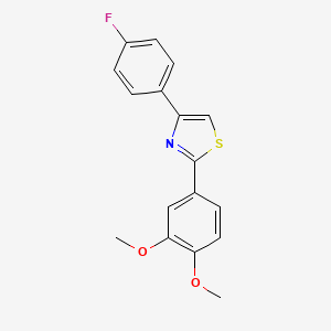 molecular formula C17H14FNO2S B3467003 2-(3,4-dimethoxyphenyl)-4-(4-fluorophenyl)-1,3-thiazole 