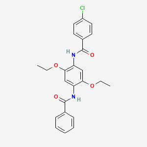 N-[4-(benzoylamino)-2,5-diethoxyphenyl]-4-chlorobenzamide