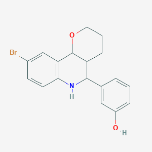 3-(9-bromo-3,4,4a,5,6,10b-hexahydro-2H-pyrano[3,2-c]quinolin-5-yl)phenol