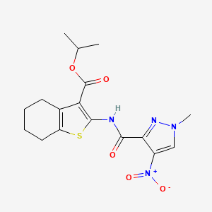 isopropyl 2-{[(1-methyl-4-nitro-1H-pyrazol-3-yl)carbonyl]amino}-4,5,6,7-tetrahydro-1-benzothiophene-3-carboxylate