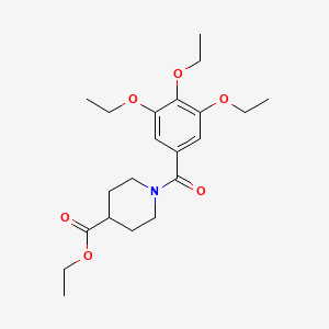 molecular formula C21H31NO6 B3467107 ethyl 1-(3,4,5-triethoxybenzoyl)-4-piperidinecarboxylate 