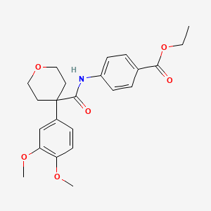 ethyl 4-({[4-(3,4-dimethoxyphenyl)tetrahydro-2H-pyran-4-yl]carbonyl}amino)benzoate