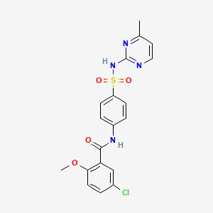 molecular formula C19H17ClN4O4S B3467136 5-chloro-2-methoxy-N-(4-{[(4-methyl-2-pyrimidinyl)amino]sulfonyl}phenyl)benzamide 