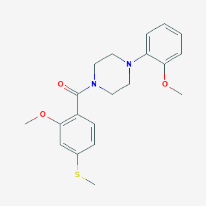 molecular formula C20H24N2O3S B3467141 1-[2-methoxy-4-(methylthio)benzoyl]-4-(2-methoxyphenyl)piperazine 