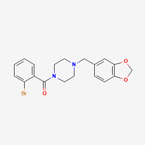 molecular formula C19H19BrN2O3 B3467144 1-(1,3-benzodioxol-5-ylmethyl)-4-(2-bromobenzoyl)piperazine 