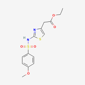 ethyl (2-{[(4-methoxyphenyl)sulfonyl]amino}-1,3-thiazol-4-yl)acetate