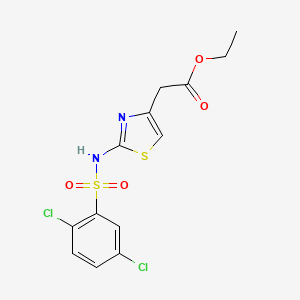 molecular formula C13H12Cl2N2O4S2 B3467163 ethyl (2-{[(2,5-dichlorophenyl)sulfonyl]amino}-1,3-thiazol-4-yl)acetate 