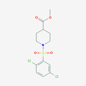 molecular formula C13H15Cl2NO4S B3467170 methyl 1-[(2,5-dichlorophenyl)sulfonyl]-4-piperidinecarboxylate 