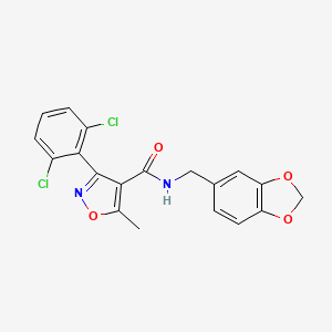 N-(1,3-benzodioxol-5-ylmethyl)-3-(2,6-dichlorophenyl)-5-methyl-4-isoxazolecarboxamide