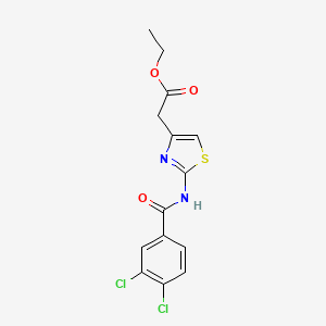 molecular formula C14H12Cl2N2O3S B3467192 ethyl {2-[(3,4-dichlorobenzoyl)amino]-1,3-thiazol-4-yl}acetate 