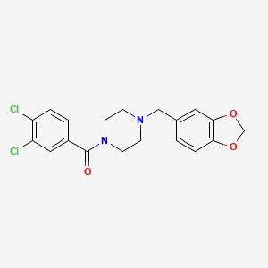 1-(1,3-benzodioxol-5-ylmethyl)-4-(3,4-dichlorobenzoyl)piperazine