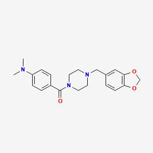 (4-{[4-(1,3-benzodioxol-5-ylmethyl)-1-piperazinyl]carbonyl}phenyl)dimethylamine