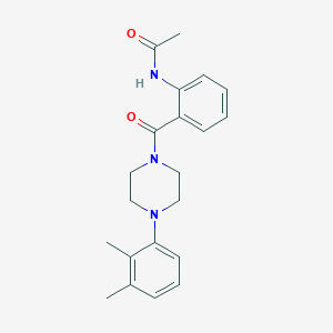 molecular formula C21H25N3O2 B3467205 N-(2-{[4-(2,3-dimethylphenyl)-1-piperazinyl]carbonyl}phenyl)acetamide 