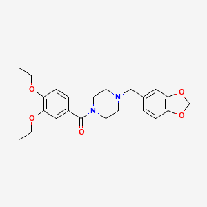 1-(1,3-benzodioxol-5-ylmethyl)-4-(3,4-diethoxybenzoyl)piperazine