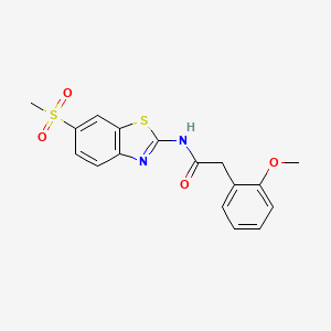 2-(2-methoxyphenyl)-N-[6-(methylsulfonyl)-1,3-benzothiazol-2-yl]acetamide